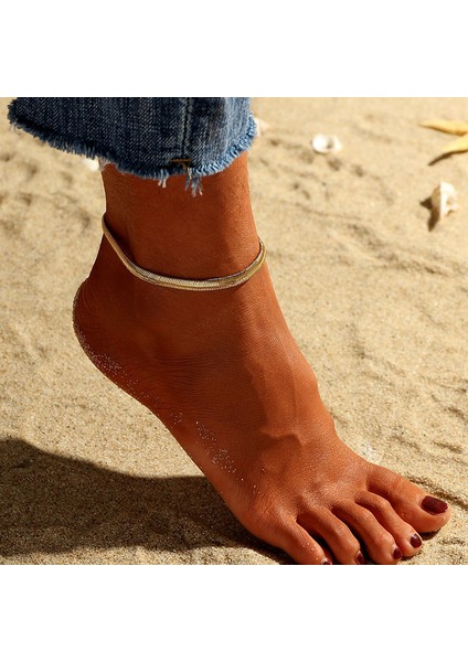 S007ALTIN Et Kadınlar Için Halhal Ayak Aksesuarları Yaz Plaj Barefoot Sandalet Bilezik Bacak Üzerinde Ayak Bileği Kadın Ayak Bileği (Yurt Dışından)