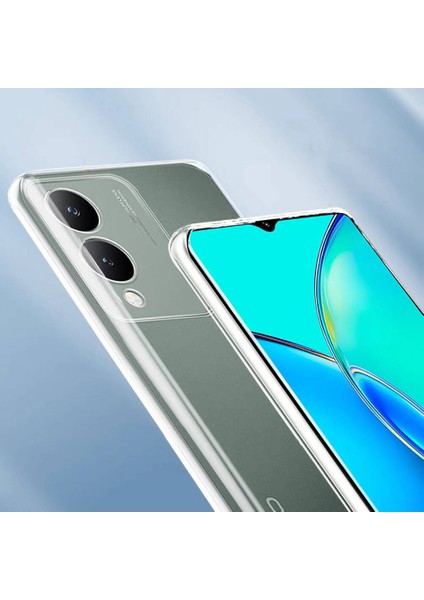 Vivo Y17S Kılıf Kamera Korumalı Şeffaf Yumuşak Silikon Kılıf