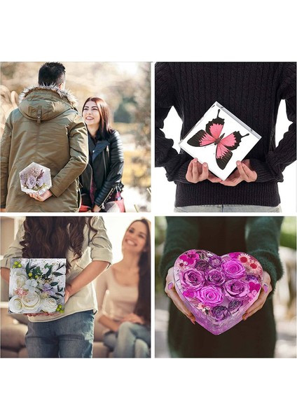 Silikon Kalıplar, Çiçek Koruma Için Derin Kare Altıgen Kalp (Yurt Dışından) modelleri