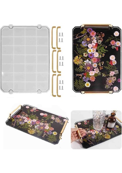 Altın Kulplu Tepsi Kalıbı, Dikdörtgen Silikon Tepsi Kalıbı (Yurt Dışından) fiyatları