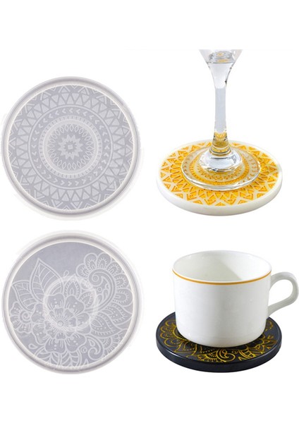 Dıy Coaster Kalıp Seti Çay Altlığı Desen Silikon Kalıp Takı Araçları (Yurt Dışından)