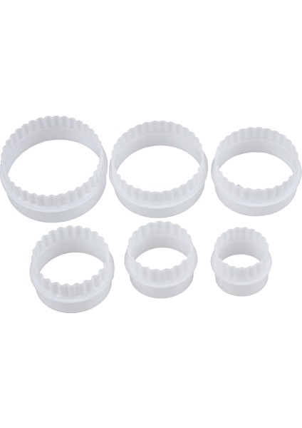 6 Adet Kalıp Yumruk Pasta Bisküvi Kek Fondan Şeker Ezmesi Yuvarlak Kesici (Yurt Dışından)