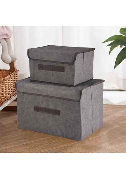 3'lü Kapaklı Katlanabilir Saklama Kutuları, Kumaş Saklama Sepeti (Yurt Dışından) fırsatları