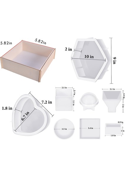 Reçine Kalıpları Silikon Kiti, Silikon Kalıplar Çiçek Epoksi Reçine (Yurt Dışından)