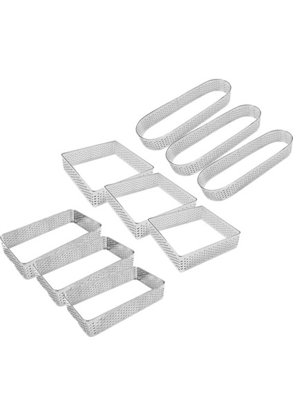 Paslanmaz Çelik 9 Parça Oval Dikdörtgen Kare Kalıplama Tart Yüzükleri (Yurt Dışından)