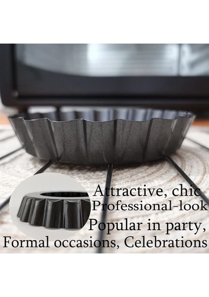 7pcs 4ınch Yapışmaz Yeniden Kullanılabilir Yivli Kenarlar Parti Için Küçük Tart Kalıpları (Yurt Dışından) modelleri