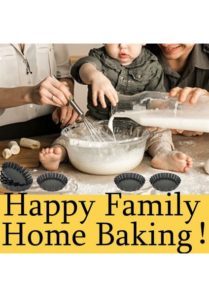 7pcs 4ınch Yapışmaz Yeniden Kullanılabilir Yivli Kenarlar Parti Için Küçük Tart Kalıpları (Yurt Dışından) indirimleri