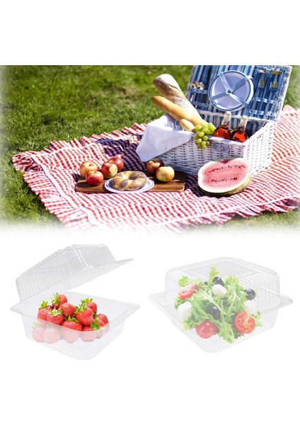 50 Adet Plastik Gıda Paketleme Kabı, 5,1 Inçx4,7 Inçx2,8 Inç (Yurt Dışından) fiyatları
