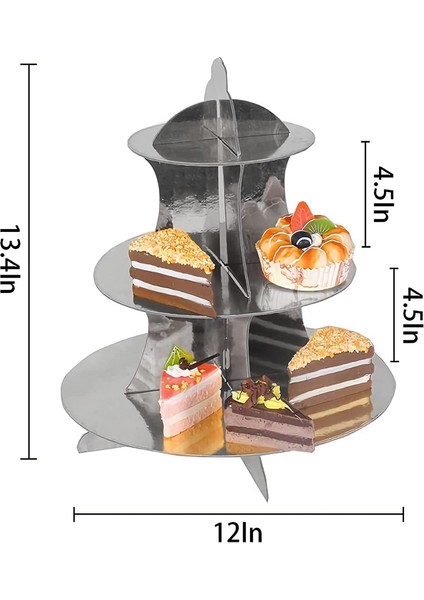 Doğum Günü Için 24 Cupcake Için 3 Katlı Cupcake Tutucu Tatlı Kulesi (Yurt Dışından) fiyatları