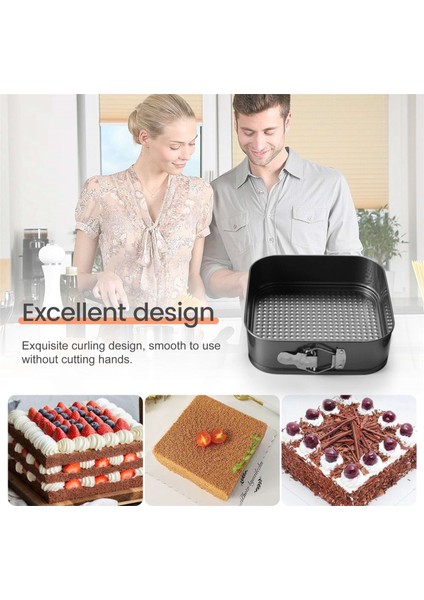 Kare Kelepçeli Tatlı Tavası Yapışmaz Sızdırmaz Kek Tavası (Yurt Dışından) indirimleri