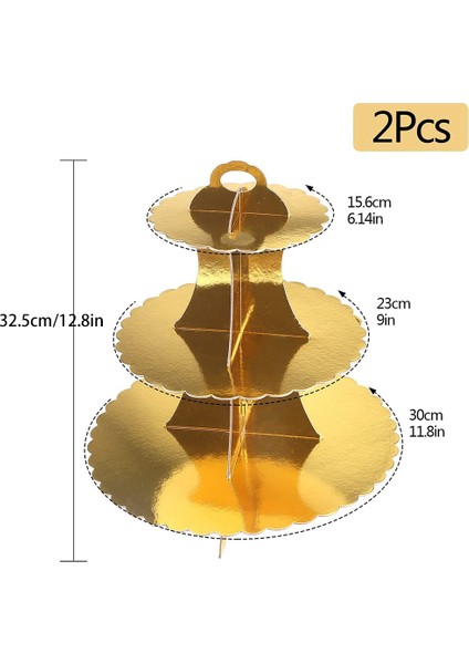 Kek Standları Noel Partisi Altın Için 3 Katmanlı Karton Cupcake Standı (Yurt Dışından) fiyatları