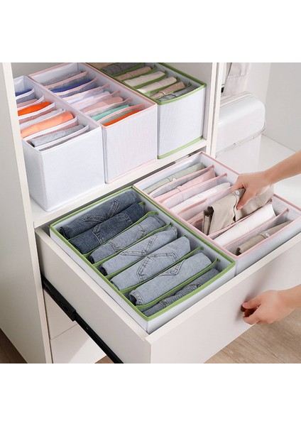 2pcs Gardırop Elbise Organizatör Kot Tişört 7 Izgaralar Beyaz (Yurt Dışından) modelleri