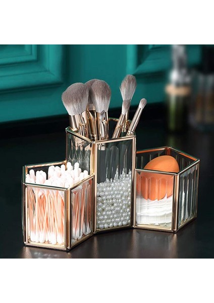 Cam Pirinç Makyaj Fırça Tutucu Vintage Takı Makyaj Organizatör C (Yurt Dışından) fiyatları