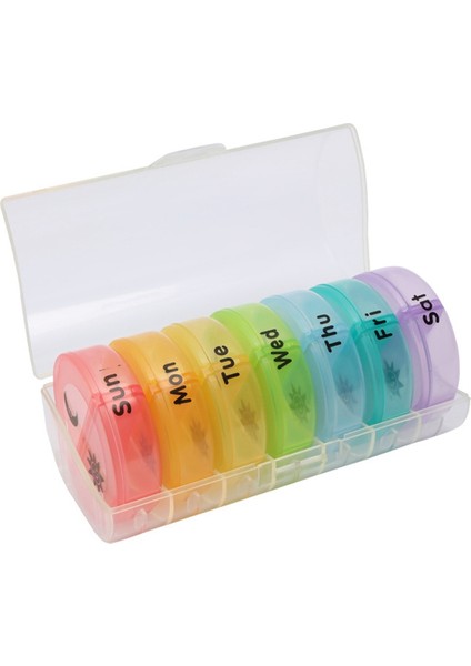 Günlük Hap Saklama Kutusu (Günde Iki Kez) - Haftalık Sabah/ös Hap Kutusu(Şeffaf Kutu) (Yurt Dışından)