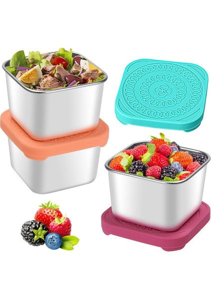 Ofis Için 6 Oz Paslanmaz Çelik Çerez Kapları, Silikon Kapaklı (Yurt Dışından)