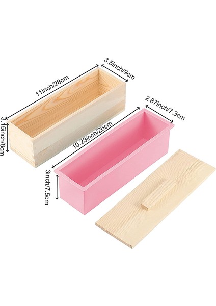 2'li Paket 42OZ Ahşap Kutulu Pembe Sabun Kalıpları (Yurt Dışından) indirimleri