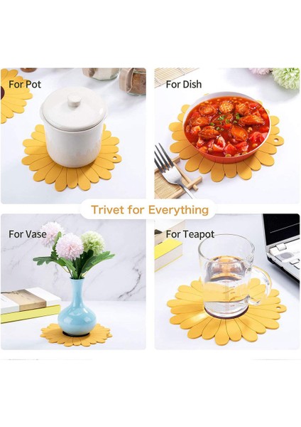 Adet Trivet Yalıtım Pedleri, Isıya Dayanıklı, Yalıtımlı, Esnek, Sağlam, Kaymaz Sıcak Pedler ve Bardak Altlığı (Yurt Dışından)