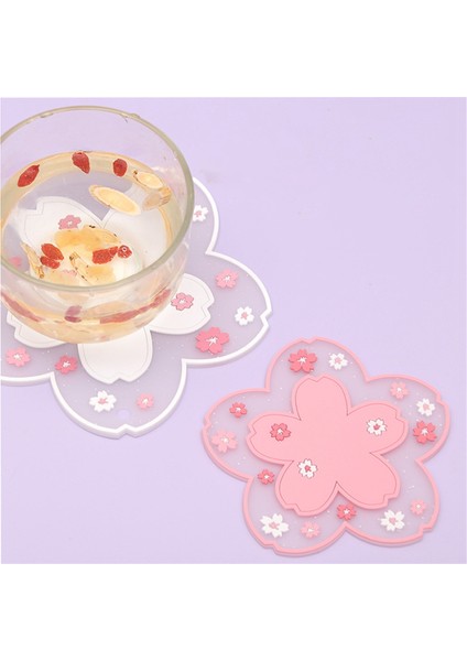Sakura Çay Bardağı Mat Sakura Coaster Yalıtım Masa Paspasları Pembe (Yurt Dışından)