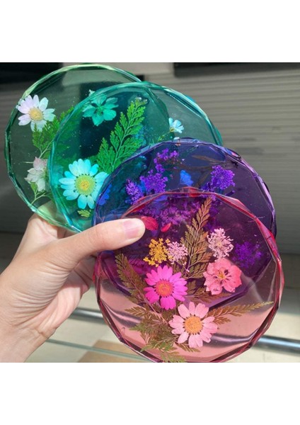 4-Adet Reçine Coaster Kalıp, Reçine Döküm Aşk Elmas Kolye Kalıp Için (Yurt Dışından)