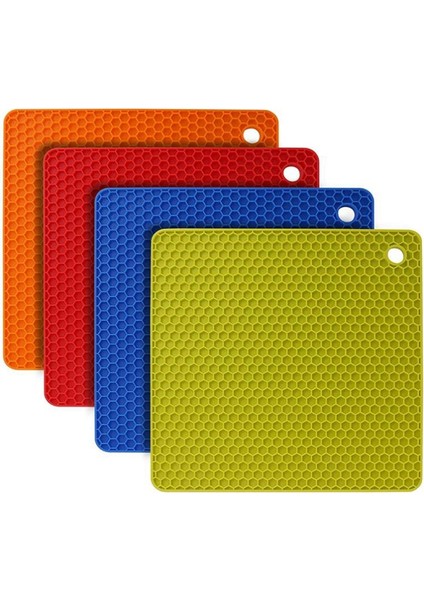 4'lü Topf Untersetzer Silikon Topfappen Topfuntersetzer Spülmas (Yurt Dışından)