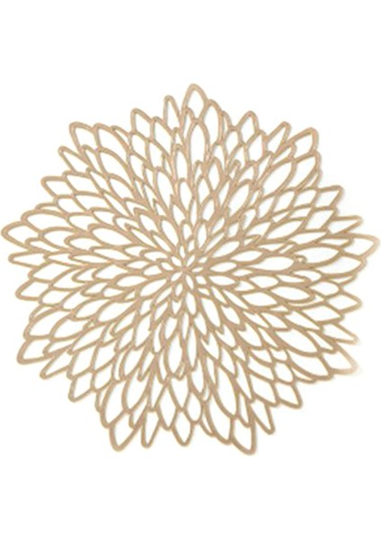 Yemek Masası Için 8 Adet Placemats, Hollow Muhteşem Masa Paspasları, Altın (Yurt Dışından)