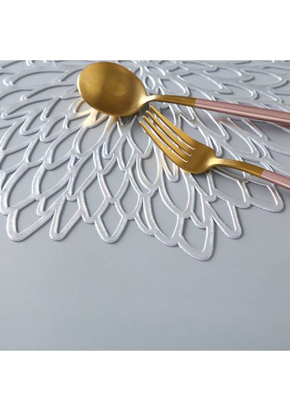 Yemek Masası Için 8 Adet Placemats, Hollow Muhteşem Masa Paspasları, Altın (Yurt Dışından)