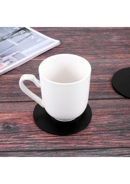 6pcs Pu Deri Mermer Bardak Altlığı Içecek Kahve Fincanı Mat Yuvarlak -3 (Yurt Dışından)