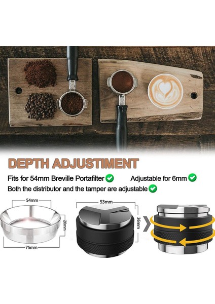 53MM Kahve Dağıtıcısı ve Sabotaj, 54MM Breville Portafilter'a Uyar (Yurt Dışından) fırsatları