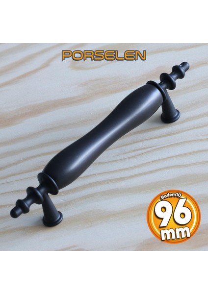 Gerçek Porselen Siyah 96 mm Kulp Mobilya Mutfak Kulplar Dolabı Çekmece Kulbu Dolap Kapak Kulpu