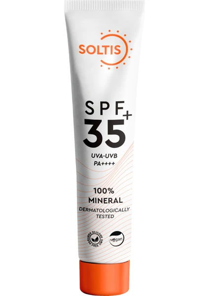 % 100 Mineral Güneş Koruyucu Krem SPF35+ PA++++, 50 ml