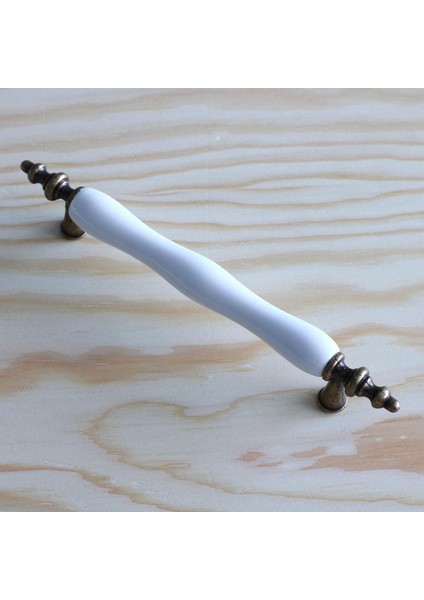 Gerçek Porselen Antik Sarı Beyaz 128 mm Kulp Mobilya Mutfak Kulplar Dolabı Çekmece Dolap Kapak Kulpu modelleri