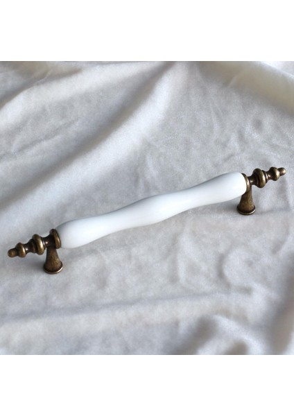 Gerçek Porselen Antik Sarı Beyaz 128 mm Kulp Mobilya Mutfak Kulplar Dolabı Çekmece Dolap Kapak Kulpu fırsatları