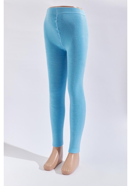 İçi Havlu Çocuk Tayt Buz Mavisi