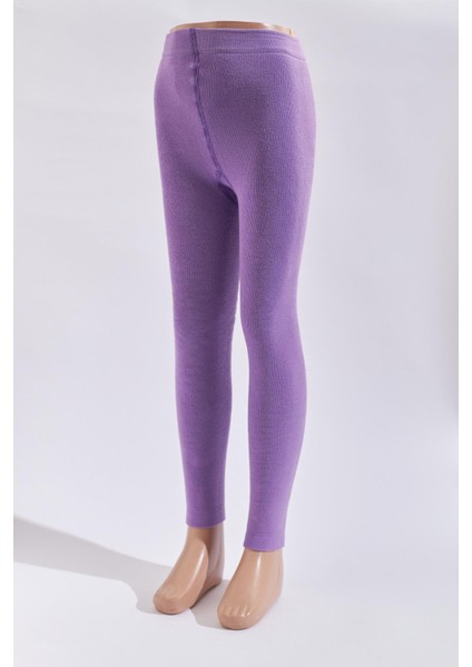 Içi Havlu Çocuk Tayt Dark Purple