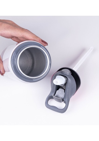 Kişiye Özel Isimli Siyah Şerit Pipetli Metal Su Matarası 650ML, Isimli Matara, Arkadaşa Hediye fiyatları