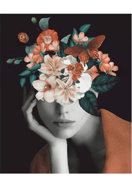 Hobby Çiçek Kadın 28 Sayılarla Boyama Seti Rulo