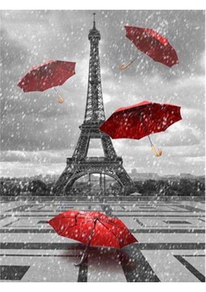 Hobby Eyfelde Yağmur Sayılarla Boyama Seti Rulo