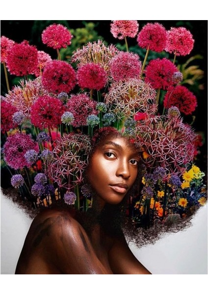 Hobby Çiçek Kadın 32 Sayılarla Boyama Seti Rulo