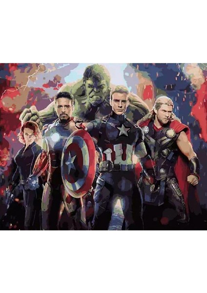 Hobby Marvel Sayılarla Boyama Seti Rulo