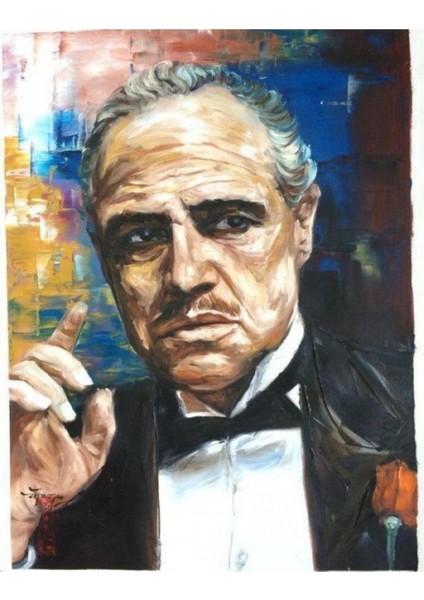 Canvas Godfather Sayılarla Boyama Seti Kasnaklı