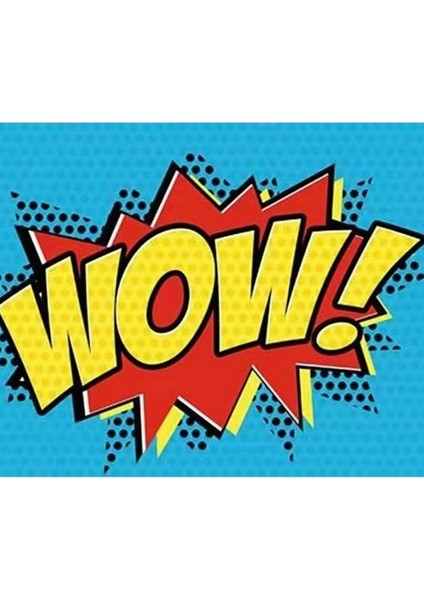 Canvas Pop Art Wow Sayılarla Boyama Seti Kasnaklı