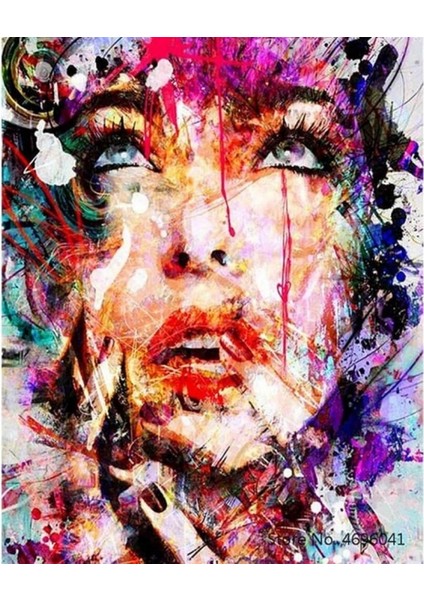 Canvas Renkli Düs Sayılarla Boyama Seti Kasnaklı