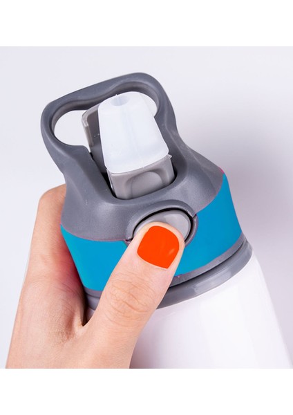 Kişiye Özel Isimli Mavi Şerit Pipetli Metal Su Matarası 650ML, Isimli Matara, Arkadaşa Hediye modelleri