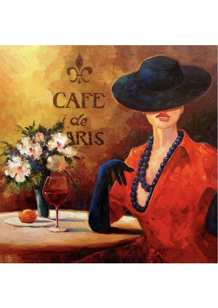 Hobby Zarif Şapkalı Kadın Sayılarla Boyama Seti Rulo