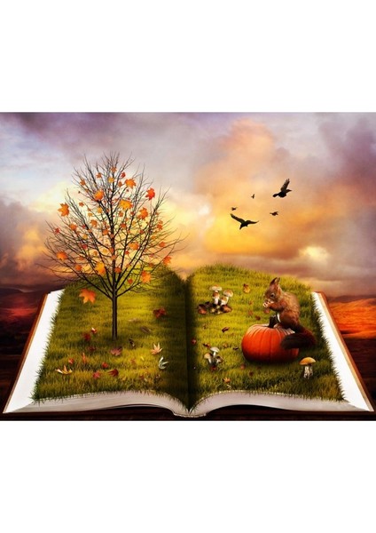 Canvas Sonbahar Hikayesi Boyama Seti Kasnaklı