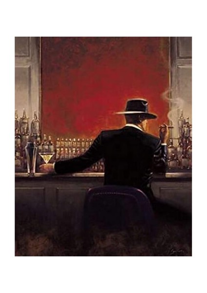 Canvas Bardaki Adam Sayılarla Boyama Seti Kasnaklı