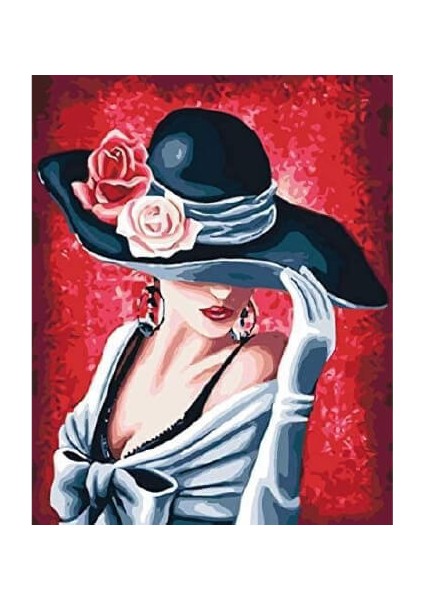 Canvas Sapkamda Bir Güzel Sayılarla Boyama Seti Kasnaklı