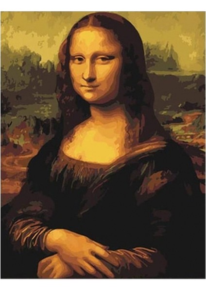 Canvas Monalisa Sayılarla Boyama Seti Kasnaklı