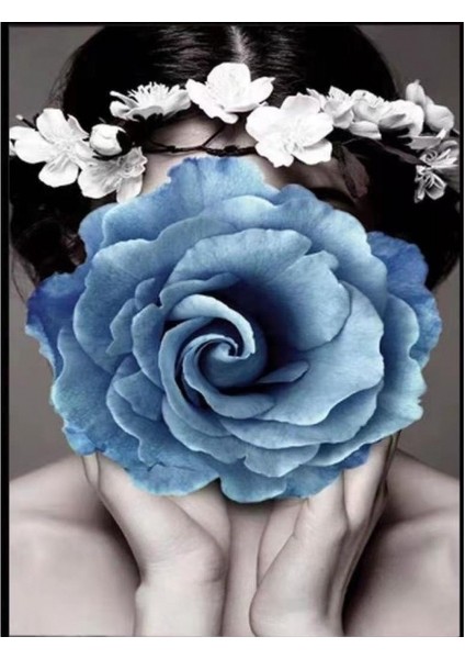 Hobby Çiçek Kadın 17 Sayılarla Boyama Seti Rulo