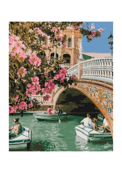 Canvas Kanal Gezintisi Sayılarla Boyama Seti Kasnaklı